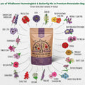 Organo Republic 23 Wildflower Seeds Annual & Perennial Mix for Indoor & Outdoors, Attract Birds & Butterflies 100,000+ Non - GMO, Heirloom Garden Seeds, 4oz Packet for Growing Wild Flowers - Organo Republic