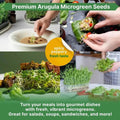 Organo Republic Arugula Sprouting & Microgreens Seeds - Non - GMO, Heirloom Sprout Seeds Kit, 1lb Resealable Bag for & Growing Microgreens in Soil, Coconut Coir, Aerogarden & Hydroponic System. - Organo Republic