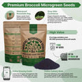Organo Republic Broccoli Sprouting & Microgreens Seeds - Non - GMO, Heirloom Sprout Seeds Kit, 8oz Resealable Bag for & Growing Microgreens in Soil, Coconut Coir, Aerogarden & Hydroponic - Organo Republic