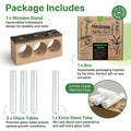Plant Propagation Station 3 Glass Tube Wooden Stand Plant Terrarium for Hydroponic Plants Home Decor, Root Propagator for Office Home and Decor, Unique Gifts for Women, Men and Plant Lovers - Organo Republic