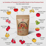 15 Medicinal Herbs & 14 Rare Tomato & Tomatillo Seeds Variety Packs Bundle - Organo Republic