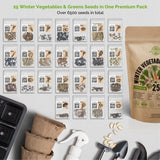 25 Winter Vegetable & 14 Rare Tomato & Tomatillo Seeds Variety Packs Bundle Non-GMO Heirloom Seeds for Planting Indoor and Outdoor Over 7300 Vegetable & Tomato Seeds in One Value Bundle - Organo Republic