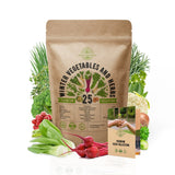 25 Winter Vegetable & Herb Garden Seeds Variety Pack - Organo Republic