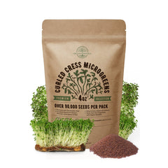 Cress Sprouting & Microgreens Seeds 4oz - Over 90 000 Non-GMO, Heirloom Seeds - Organo Republic