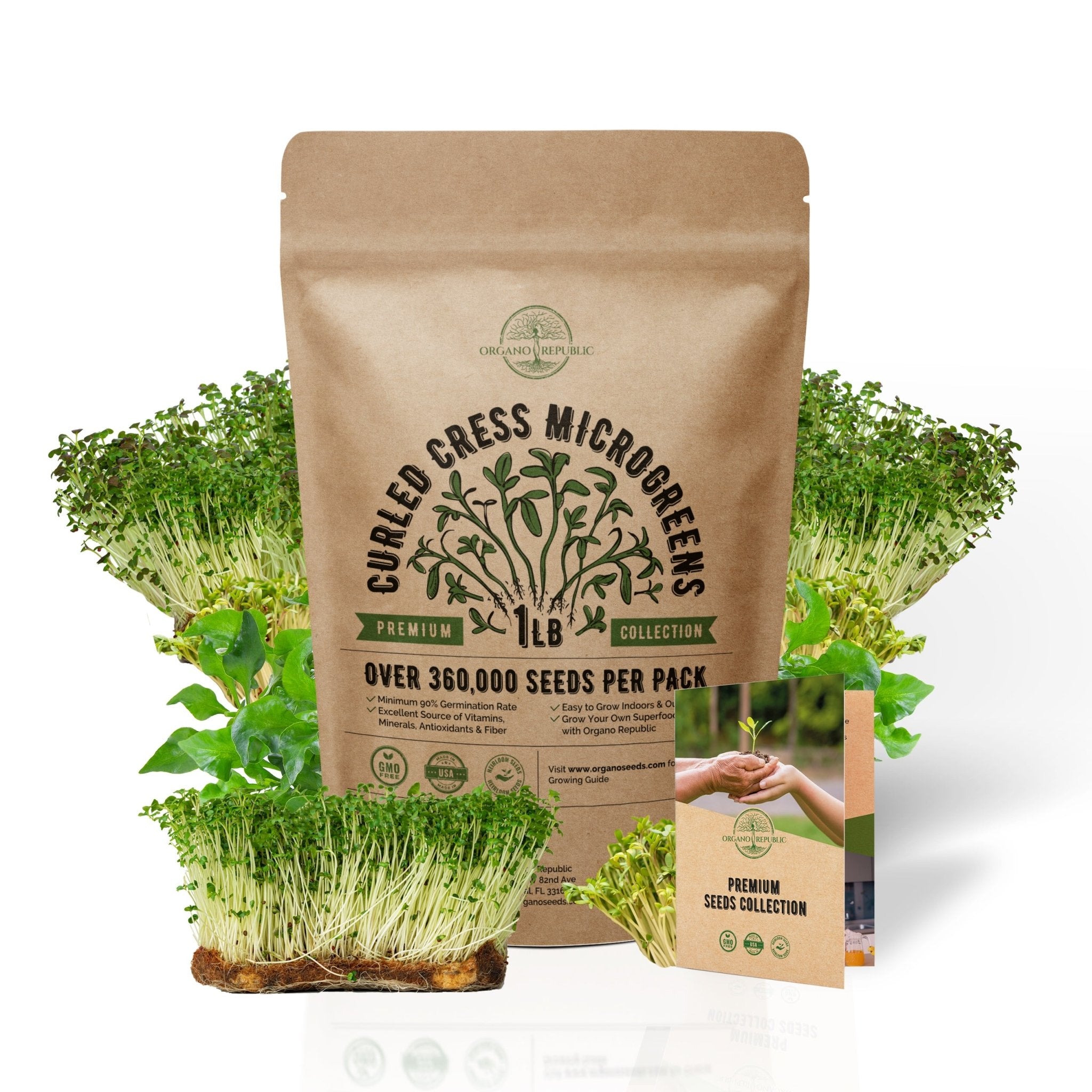 Microgreens & Sprouting Seeds - Cress Sprouting & Microgreens Seeds - Over 360 000 Non-GMO, Heirloom Seeds